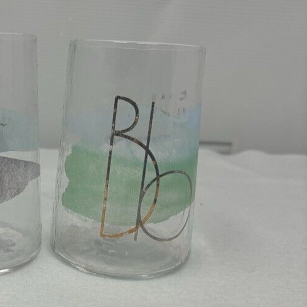 Anthropologie Modern Alphabet Drinking Glass Letter “B”